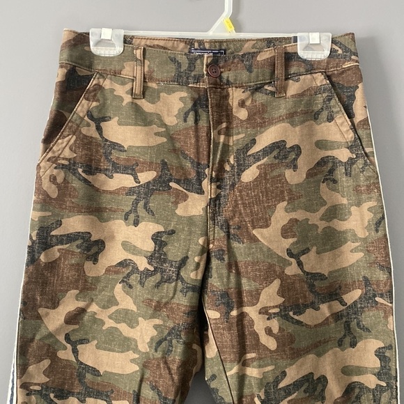 Y2K Vintage Inspired Abercrombie Camo Pants Size 28 Streetwear Cool Straight Leg - Picture 2 of 13